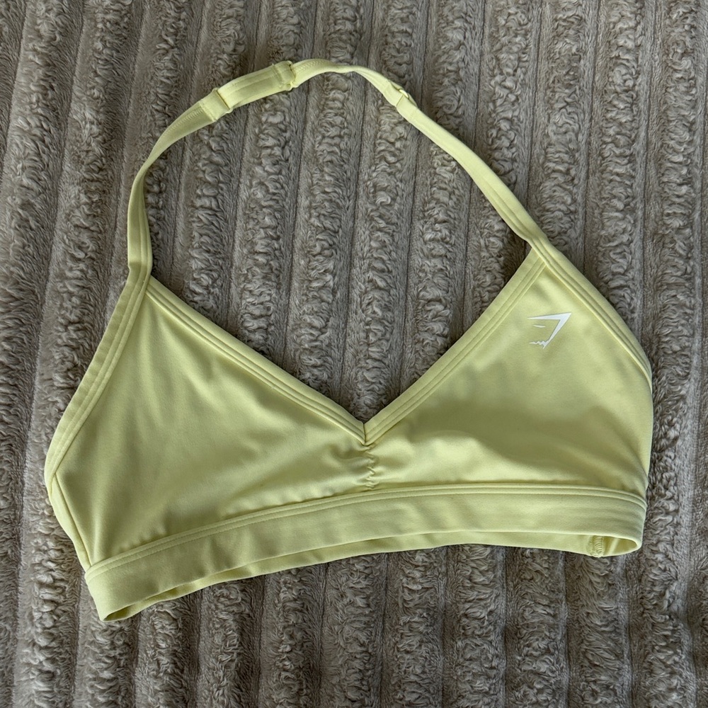 Gymshark Women's Pale Yellow Triangle Bralette